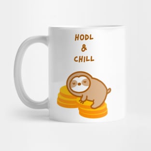 HODL and Chill Cryptocurrency Sloth Mug